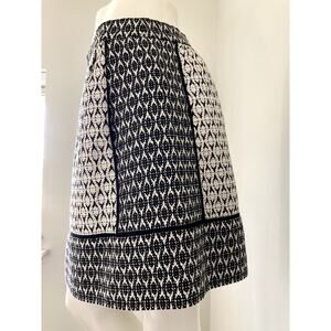 J Crew skirt black and white patterned very demure